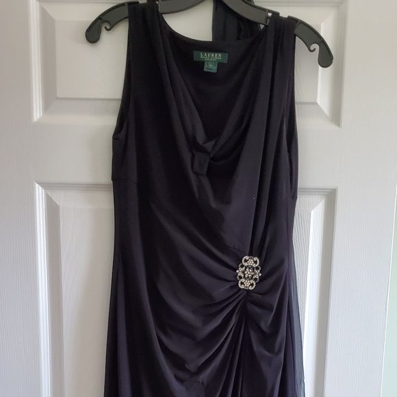 Black with Rhinestone Accent Dress - Picture 11 of 12